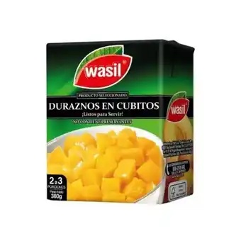 Duraznos wasil cubitos tetra 380 gr