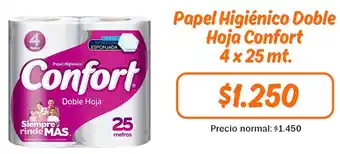 Mayorista 10 Papel Higiénico Doble Hoja Confort 4 x 25mt oferta