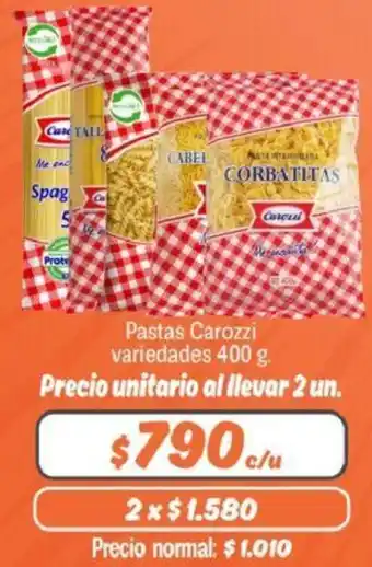 Mayorista 10 Pasta Carozzi Variedad 400g oferta