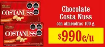 Unimarc Chocolate Costa Nuss 100g oferta