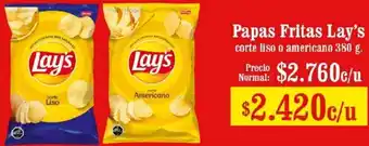 Unimarc Papas Fritas Lay's 380g oferta