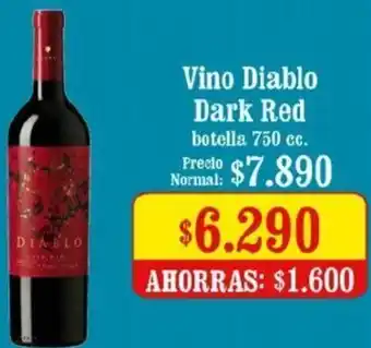 Unimarc Vino Diablo Dark Red 750cc oferta