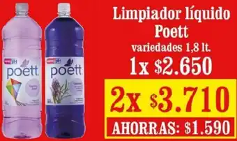 Unimarc Limpiador Líquido Poett 2 x 1,8lt oferta