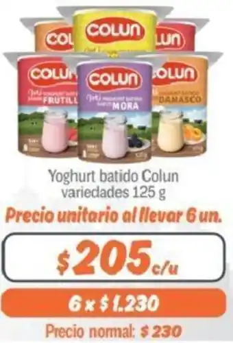 Mayorista 10 Yoghurt Batido Colun 125g oferta