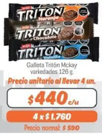 Mayorista 10 Galleta Tritón Mckay 125g oferta