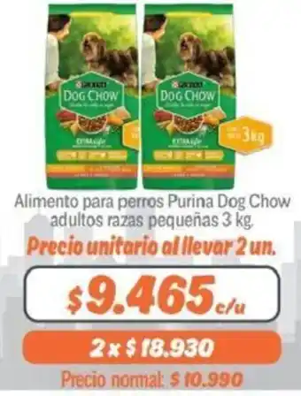 Mayorista 10 Alimento para Perros Purina Dog Chow Adultos Razas Pequeñas 3kg oferta
