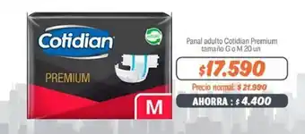Mayorista 10 Pañal Adulto Cotidian Premium G o M 20 un oferta