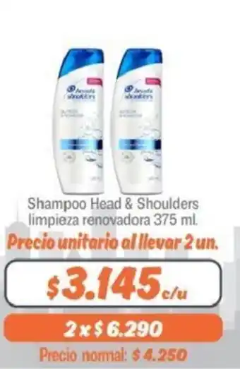 Mayorista 10 Shampoo Head & Shoulders Limpieza Renovadora 375ml oferta