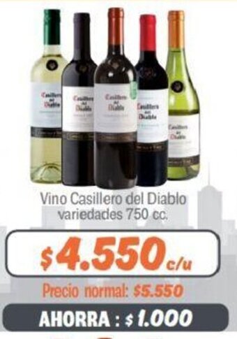 Mayorista 10 Vino Casillero del Diablo 750cc oferta