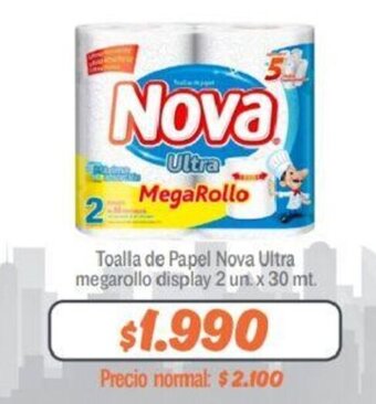 Mayorista 10 Toalla de Papel Nova Ultra Megarollo Display 2 un x 30m oferta