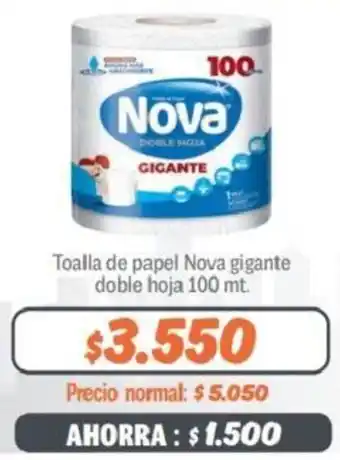 Mayorista 10 Toalla de Papel Nova Gigante Doble Hoja 100m oferta
