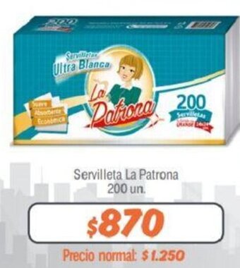 Mayorista 10 Servilleta La Patrona 200 un oferta