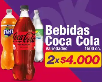 Bebidas Coca Cola 2 x 1500cc