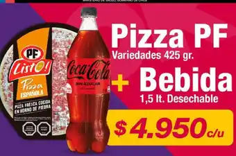 OK Market Pizza PF Variedades 425g + Bebida 1,2lt oferta