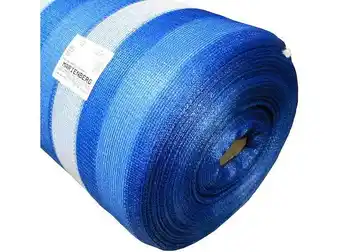 Ripley Malla sombra franjeada 65% de 4,2 × 100 m azul/blanco oferta