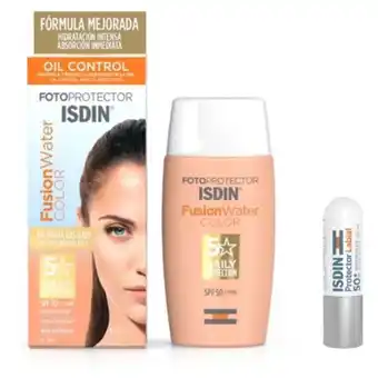 Falabella Set protector solar facial fusion water color spf50 50ml + protector solar labios spf50 oferta