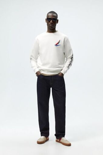 Zara Sudadera bordado contraste oferta