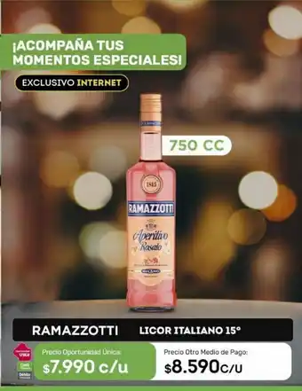 Tottus RAMAZZOTTI Licor Italiano 15 oferta