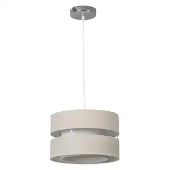 Lámpara de colgar tela 1 luz e27 beige