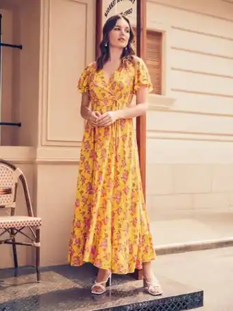 Shein Shein x vickie chiang vestido cinta floral elegante oferta