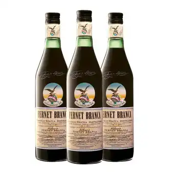 Fernet branca x 3 unidades 750 cc 39ºalc
