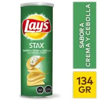 Unimarc Papas fritas lay's stax crema cebolla lata 134 g oferta