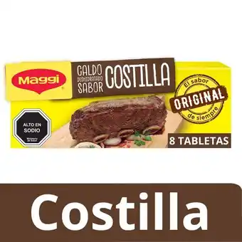 Santa Isabel Caldo maggi sabor costilla 80g 8 tabletas oferta