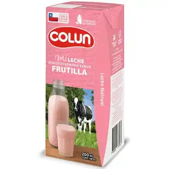 Santa Isabel Leche semidescremada colun sabor frutilla 200 ml oferta