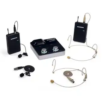 Audiomusica Sistema de micrófonos inalámbricos con doble cintillo samson xpd2 oferta
