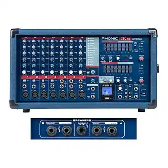 Mixer con power phonic powerpod 750rw - conexión usb y bluetooth