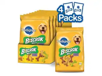Ripley Pedigree biscrok multi galletas perro adulto 500gr 4un oferta
