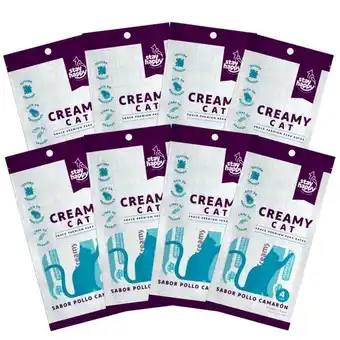 Ripley Snack premium creamy cat pollo camaron 4 pouch x8 oferta