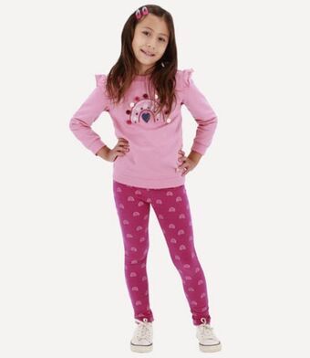 Limonada Calza pink rainbow niña guinda 4 kids oferta