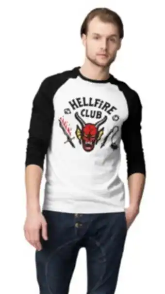 Falabella Polera stranger things hellfire club mangas negras oferta