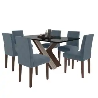 Falabella Juego de comedor 6 sillas giovanna oferta