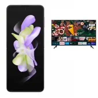 Abcdin Celular samsung galaxy z flip4 256gb bora purple liberado + led samsung 43 pulgadas 4k smart tv oferta
