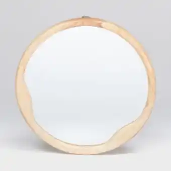 Espejo redondo madera 50 cm