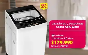 Abcdin Mademsa Lavadora 9.5 kilos oferta