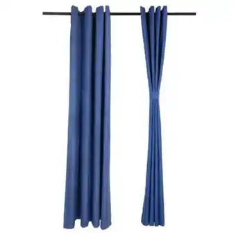 Falabella Set 2 cortinas black-out microfibra azul 140x225 cm oferta