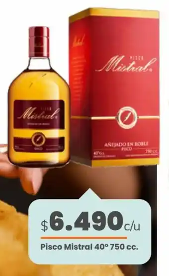 Cugat Pisco Mistral 40° 750cc oferta