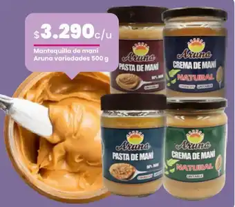 Cugat Mantequilla de Maní Aruna variedades 500g oferta