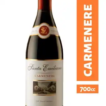 Santa Isabel Vino santa emiliana carménère 700 cc oferta