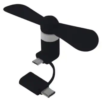 Ventilador portatil musb tipoc negro