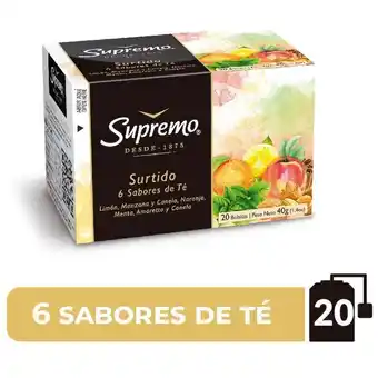 Santa Isabel Té sabores surtidos supremo caja 40 g, 20 bolsas oferta