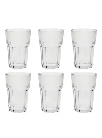 Set 6 vasos tableados clear