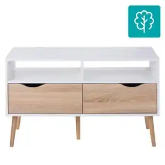 Falabella Rack tv oslo 98x39x57 cm blanco/oak oferta