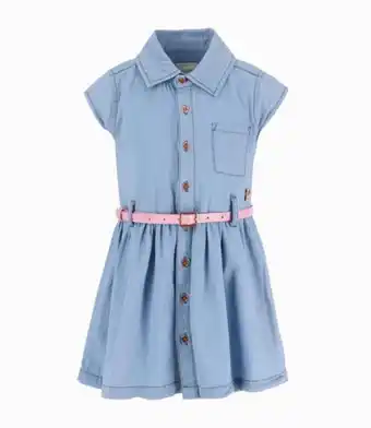 Limonada Vestido sin mangas niña 100% algodón denim azul 4 kids oferta