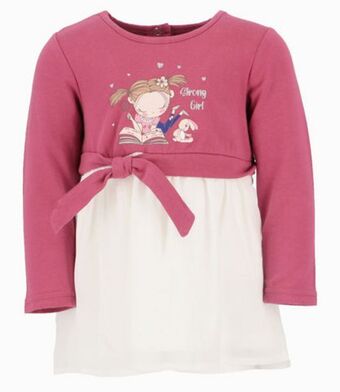 Limonada Polera con estampado de caricatura bebé niña algodón dahlia limonada oferta