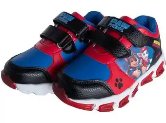 Zapatilla luces niño huesos negro paw patrol