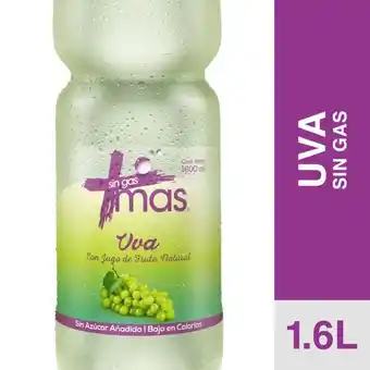 Agua saborizada mas uva sin gas 1.6 l